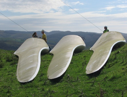 Blades from a wind turbine