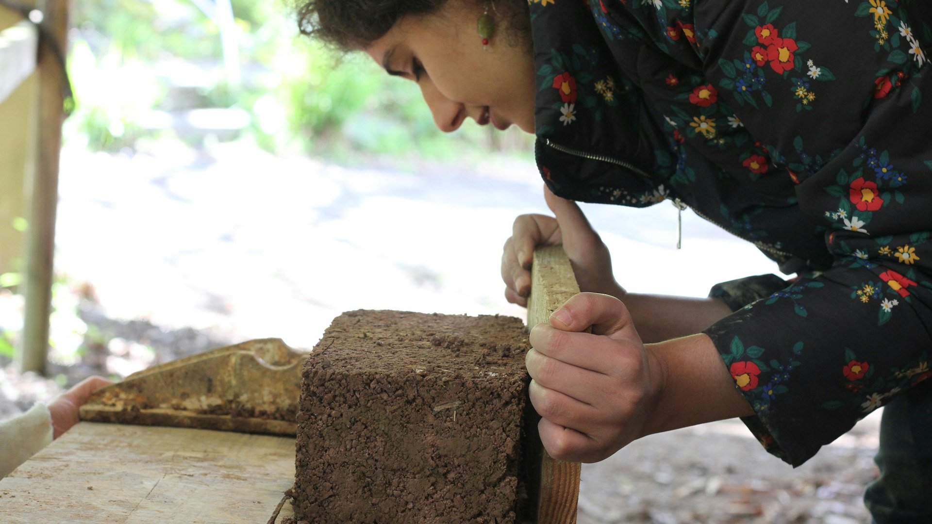 CAt student and rammed earth brick